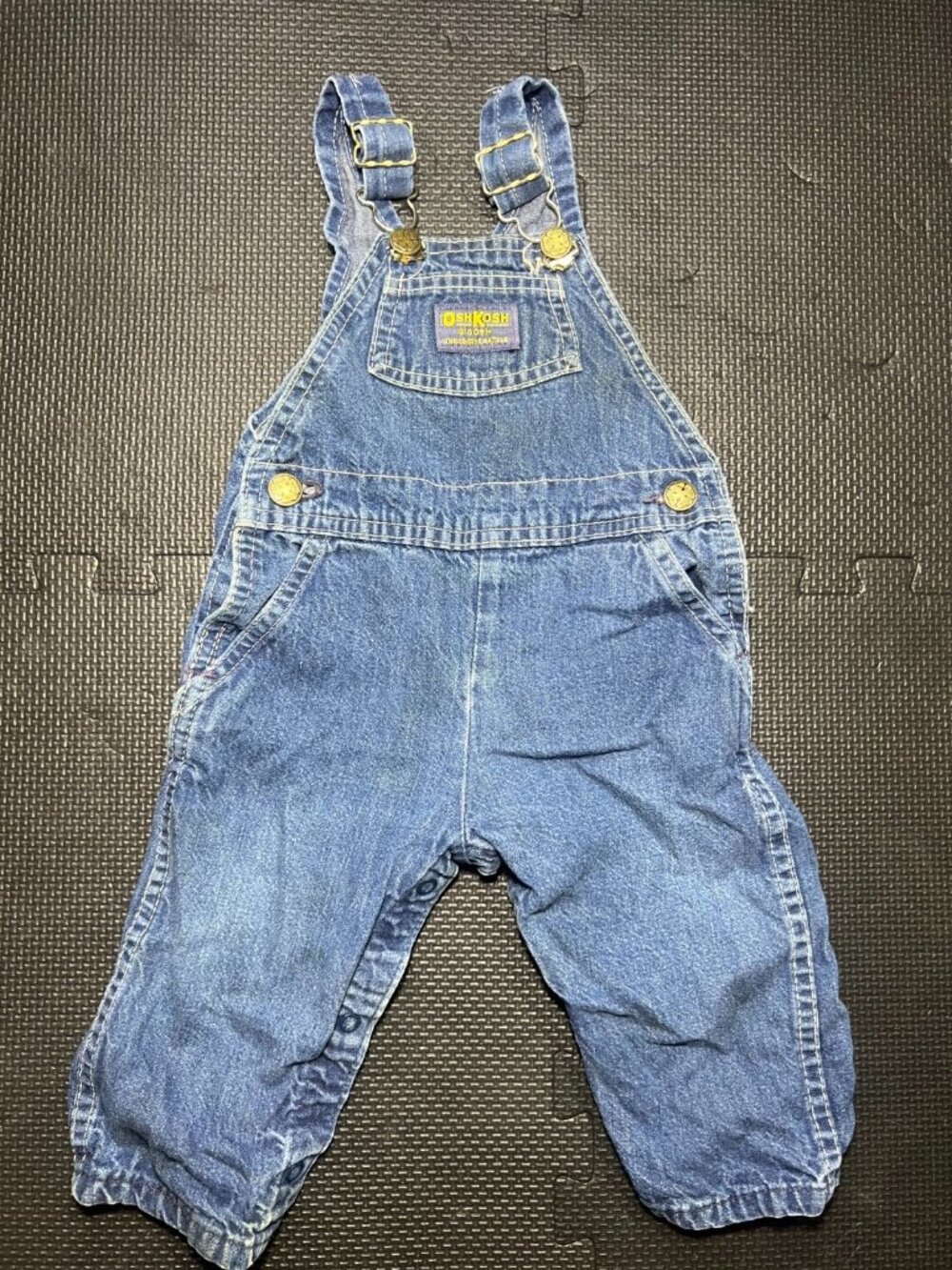 Vintage 80s Osh Kosh B’Gosh Vestbak Overalls UNION MADE In USA Denim Kids 18 Mo